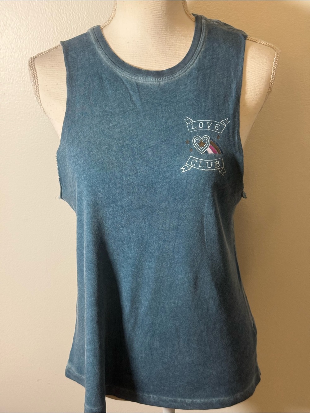 Spiritual Gangster Blue 'Love Club' Sleeveless Tank